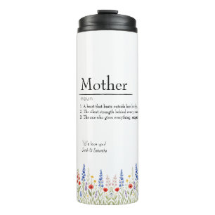 Wildflower Mom  – Best Mom Ever Gift for Mother Thermal Tumbler
