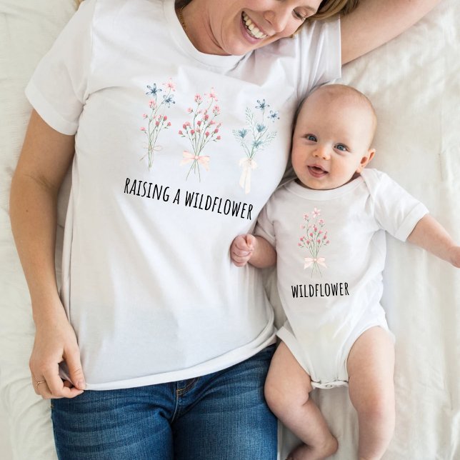 Wildflower mommy and mini baby bodysuit (Creator Uploaded)