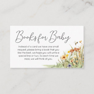 Wildflower Mommy to Bee Baby Shower Books for Baby Enclosure Card