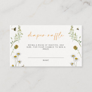 Wildflower Mommy To Bee Gender Neutral Baby Shower Enclosure Card