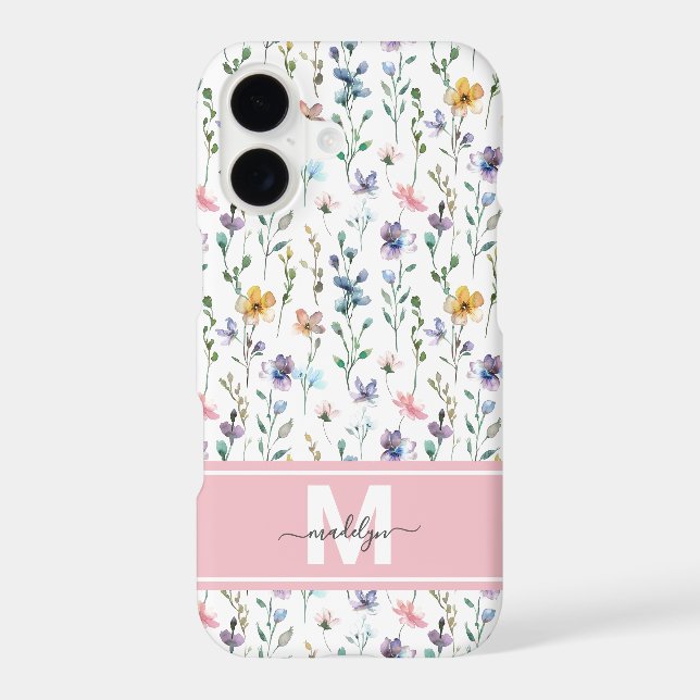 Wildflower Monogram Case-Mate iPhone Case (Back)