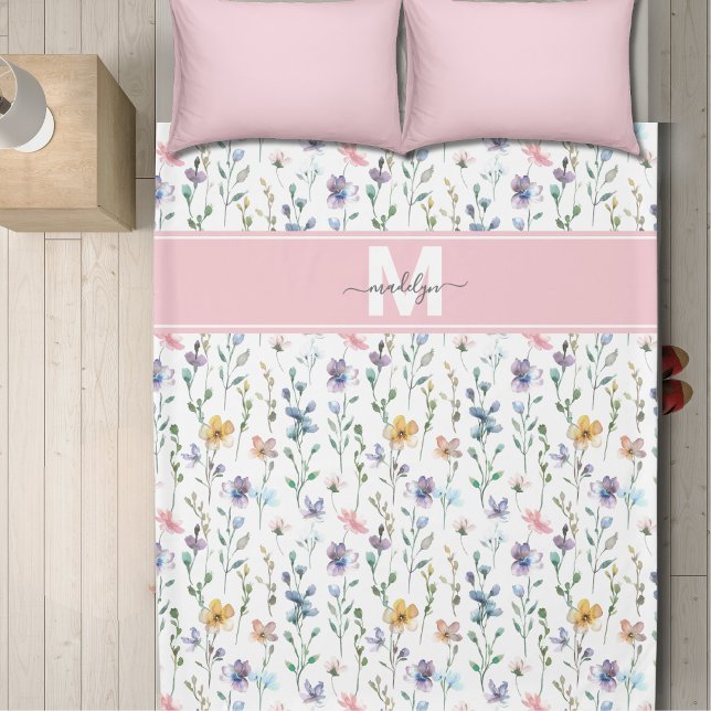 Wildflower Monogram Duvet Cover (Wildflower Monogram Duvet Cover )