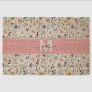 Wildflower Monogram Fiber Doormat
