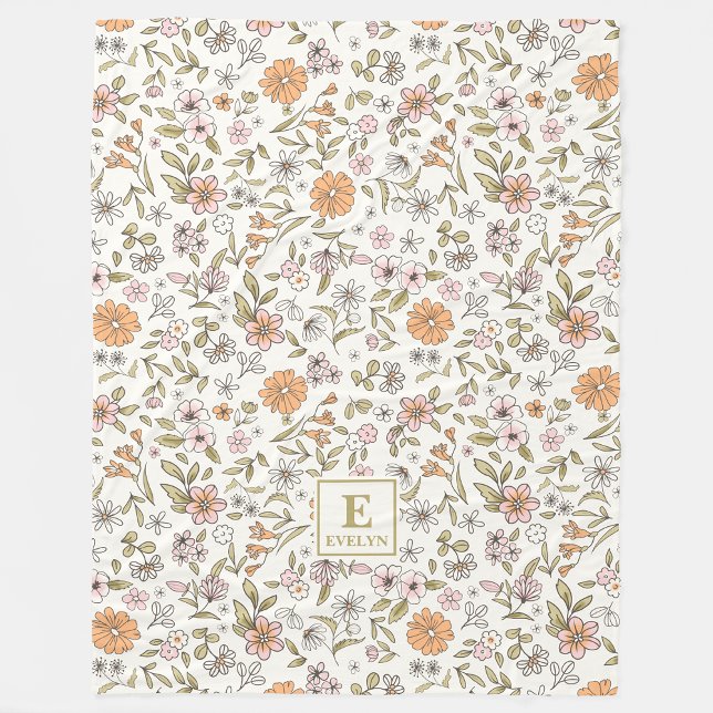 Wildflower Monogrammed Blanket (Creator Uploaded)