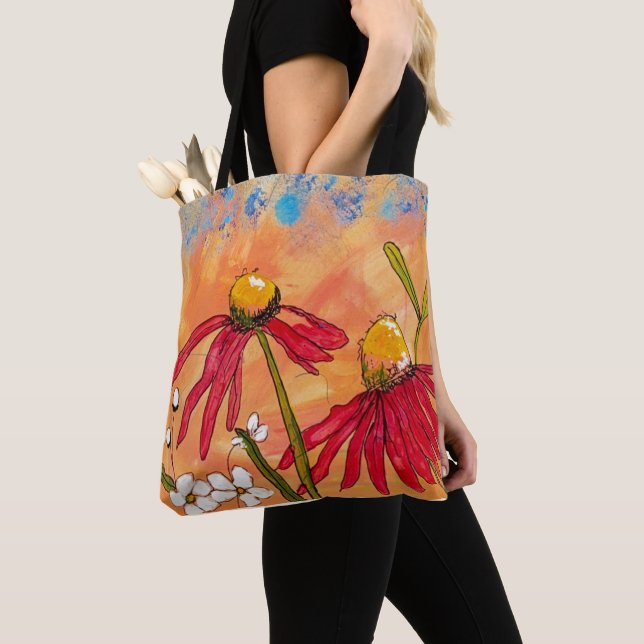 Wildflower Morning Tote Bag (Close Up)