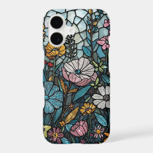 Wildflower Mosaic Stained Glass Botanical Floral iPhone 17 Case