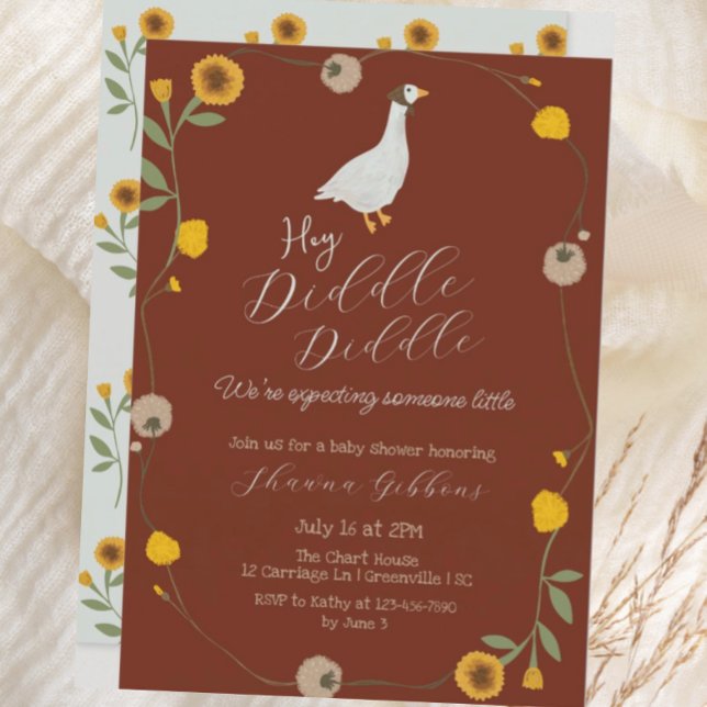 Wildflower Mother Goose Nursery Rhyme   Invitation (Creator Uploaded)