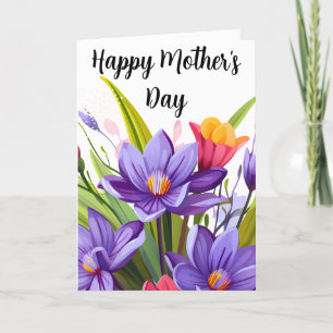 Wildflower Mother's Day Letterpress Thank You Card