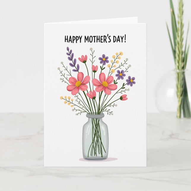 Wildflower Mothers Day Wish Card (Front)