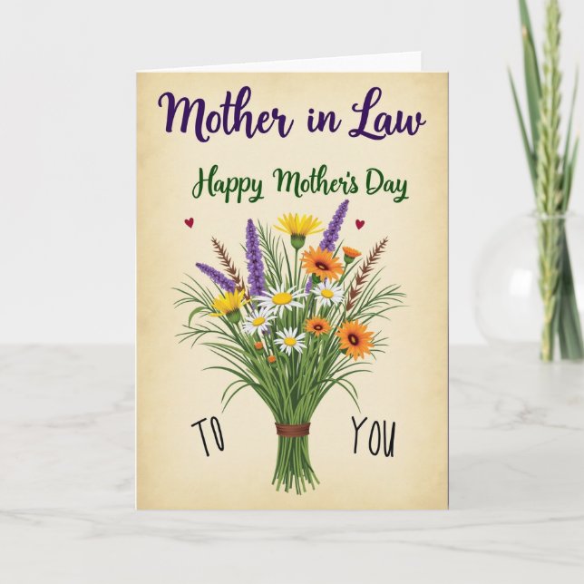 Wildflower Mothers Greeting Card (Front)