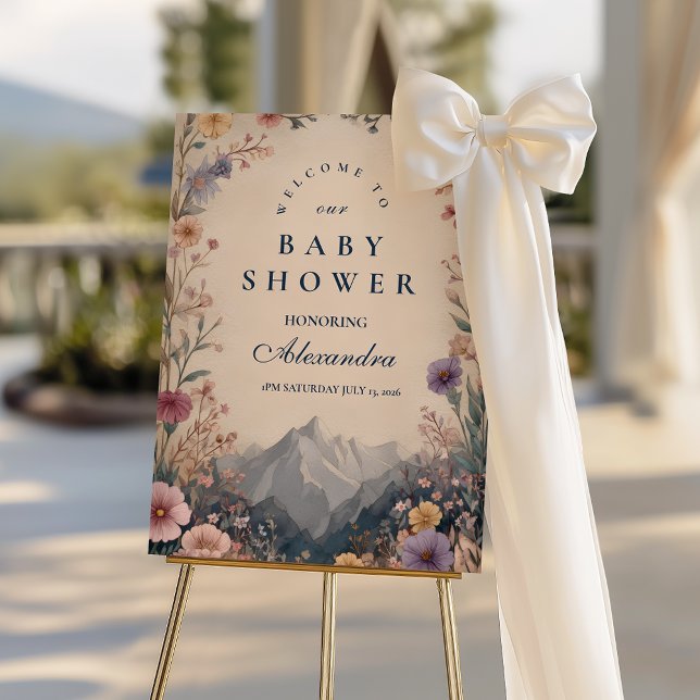 Wildflower Mountain Baby Shower Foam Board (Creator Uploaded)