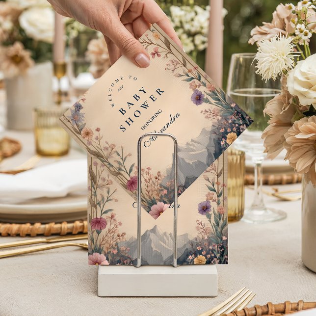 Wildflower Mountain Baby Shower Napkins (Creator Uploaded)