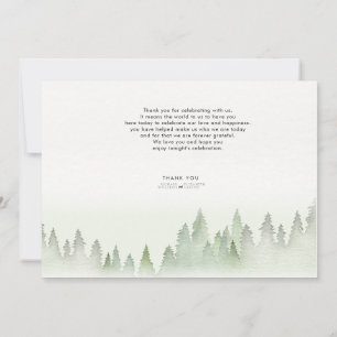 Wildflower Mountain Watercolor Wedding Thank You Card