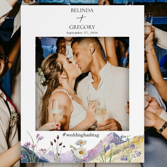 Wildflower Mountain Wedding Photo Prop Frame Foam Board (Wildflower Mountain Wedding Photo Prop Frame Foam Board)