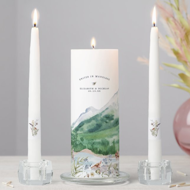Wildflower Mountain | Wedding Unity Candle (In Situ)