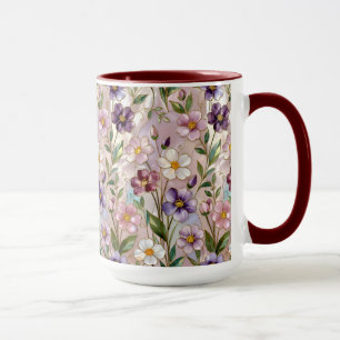 Wildflower Mug Colorful Floral Botanical Coffee Cu