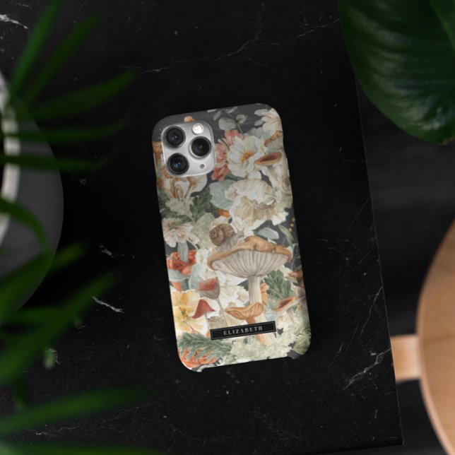 Wildflower Mushroom | Boho Autumn Forest Monogram Case-Mate iPhone Case (Creator Uploaded)