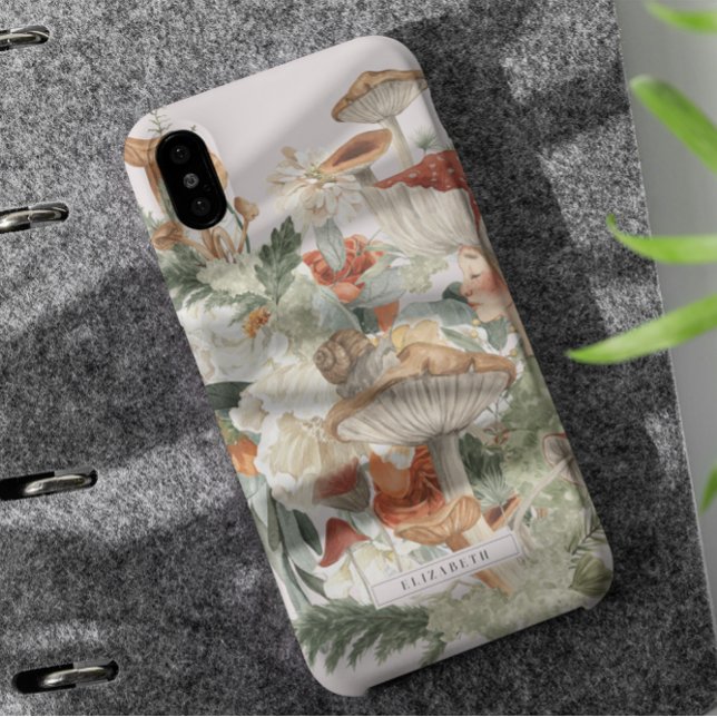 Wildflower Mushroom | Boho Autumn Forest Monogram Case-Mate iPhone Case (Creator Uploaded)