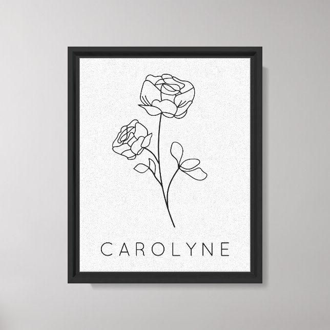  Wildflower Name Personalized Canvas Print (Front)