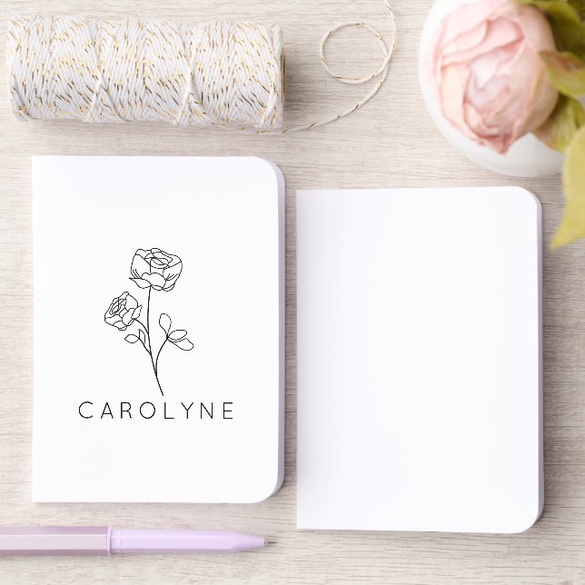  Wildflower Name Personalized Foil Vow Books (Wedding)