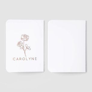 Wildflower Name Personalized Foil Vow Books