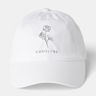 Wildflower Name Personalized Hat