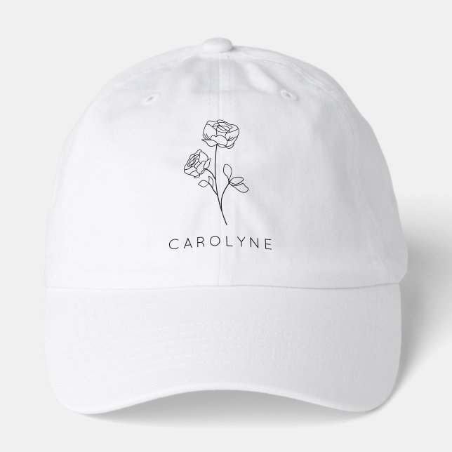  Wildflower Name Personalized Hat (Front)