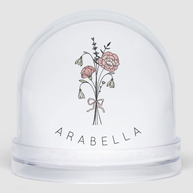 Wildflower  Name  Snow Globe (Front)
