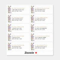 Create Your Own Wedding Guest Address Sticker, Zazzle