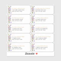 Create Your Own Wedding Guest Address Sticker, Zazzle