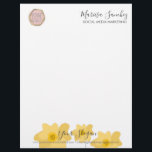 Wildflower Name Your Logo Letterhead<br><div class="desc">Letterhead with Floral Background Add your Own Logo</div>