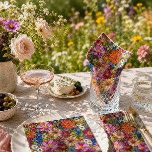 Wildflower Napkins for Colorful Garden Parties