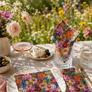 Wildflower Napkins for Colorful Garden Parties