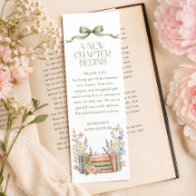Wildflower New Chapter Baby Shower Thank You Favor