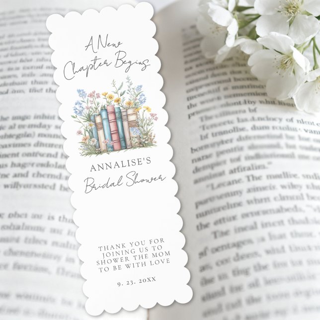 Wildflower New Chapter Book Bridal Shower Bookmarks (Wildflower New Chapter Book Bridal Shower Bookmarks )