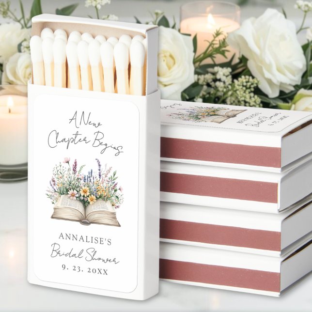 Wildflower New Chapter Book Bridal Shower Matchbox (Wildflower New Chapter Book Bridal Shower Matchox)