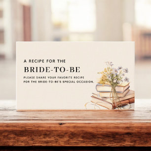 Wildflower New Chapter Recipe Card Bridal Shower