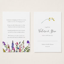 Wildflower No Wrap Shower display gift tag