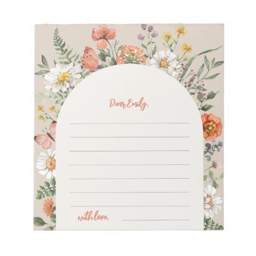 Wildflower Notecards  Notepad