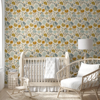 Wildflower nursery wallpaper wall treatments wallpaper