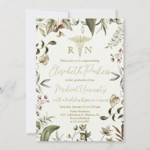 Wildflower Nursing Graduation Party RN  Invitation