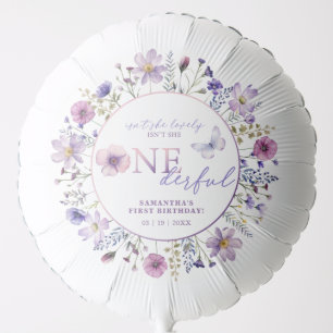 Wildflower ONEderful Girl's Birthday Balloon