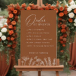 Wildflower Order of Events Wedding Terracotta Sign<br><div class="desc">Elevate your wedding decor with our charming Wildflower Order of Events Wedding Terracotta Sign. This beautiful and practical sign is designed to guide your guests through the day's special moments while adding a touch of rustic elegance to your celebration.</div>