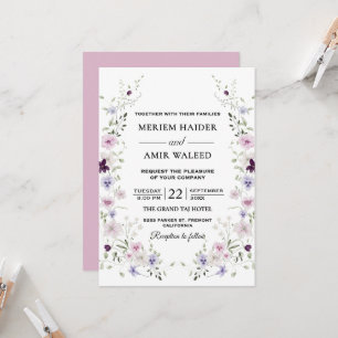 Wildflower Ornate Garden Floral Wedding Invitation