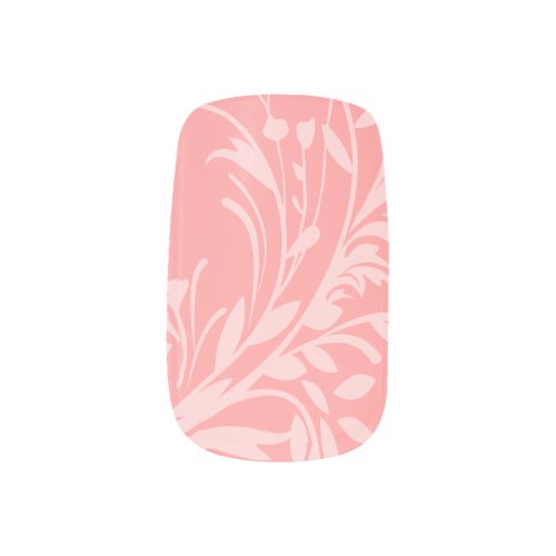 Wildflower outline damask style pink nails minx nail art
