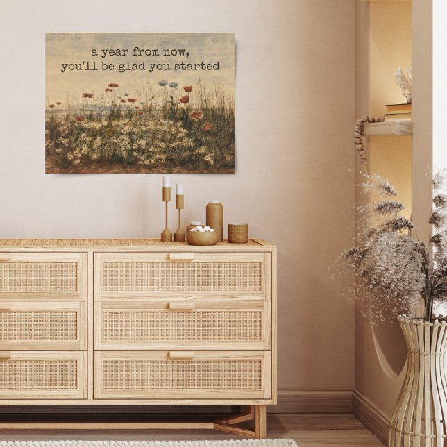 Wildflower Painting Inspirational Custom Quote Poster (Creator Uploaded)