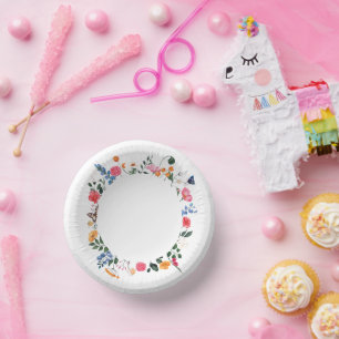 Wildflower Paper Plate Paper Bowls