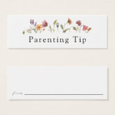 Wildflower Baby Shower Advice Parents to Be Card