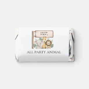 Wildflower Party Animal Safari Kids Birthday Hershey's Miniatures