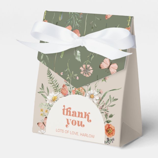 Wildflower Party Favor Boxes (Front Side)